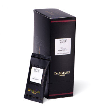 Organic Sencha green tea, box of 24 enveloped Cristal® sachets