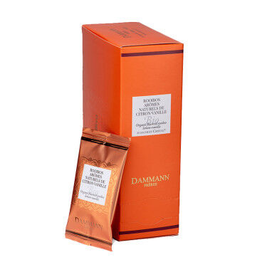 Organic flavored rooibos lemon-vanilla, box of 24 enveloped Cristal® sachets