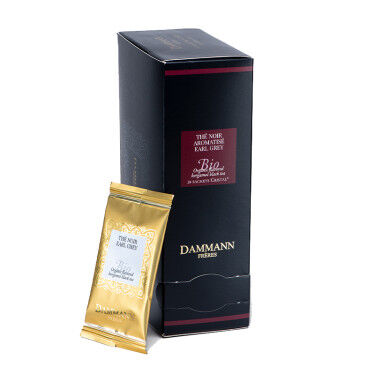 Organic Earl Grey black tea, box of 24 enveloped Cristal® sachets