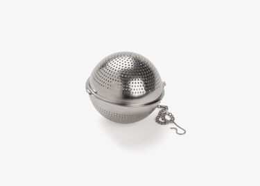 Perforated stainless steel round tea bal