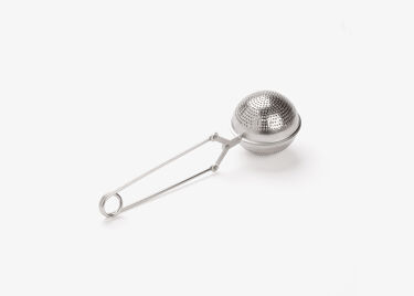 Perforated stainless steel teaspoon with tongs - DIAM. 5 cm