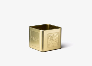 Tea bag tray, golden finish metal