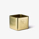 Tea bag tray, golden finish metal
