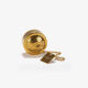 Perforated stainless steel tea ball titanium gold finish- diam. 4 cm