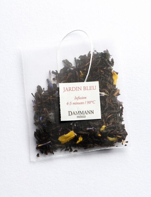 Jardin Bleu Black Tea in crystal bags - Dammann Frères