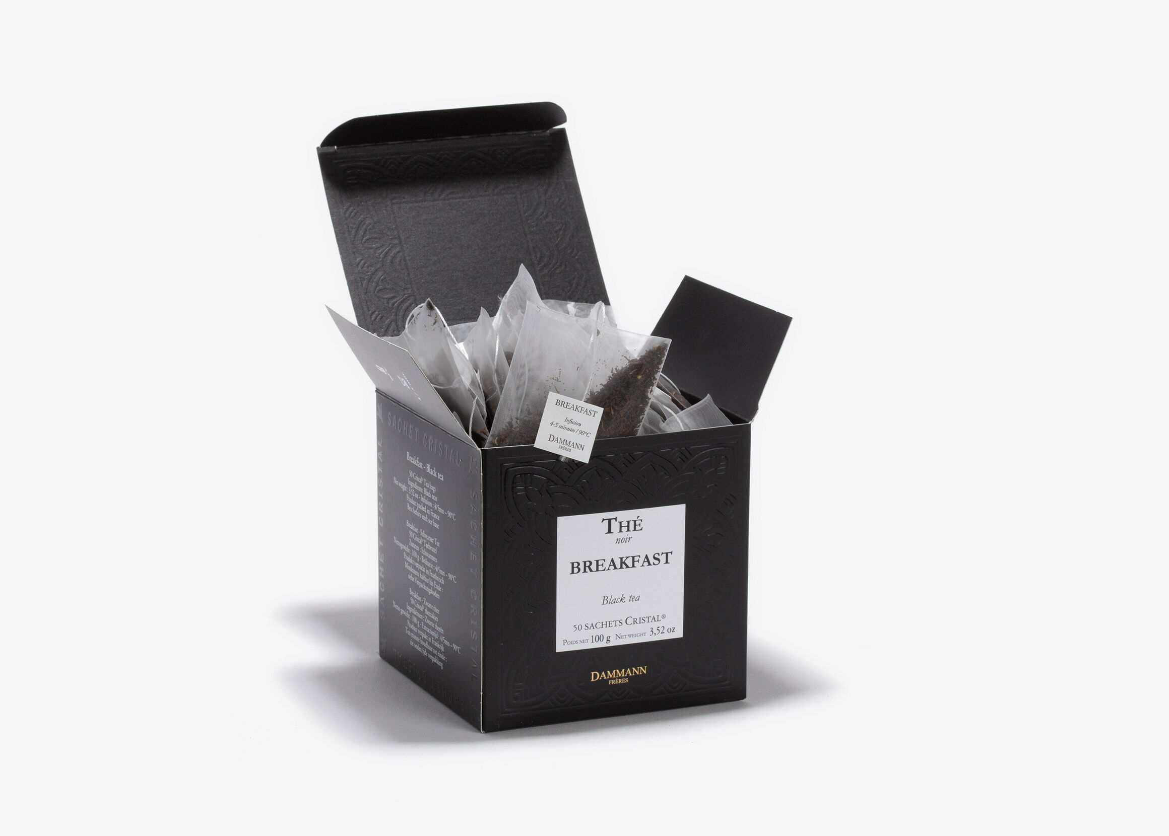 DAMMANN FRERES - BREAKFAST Tea - 120 wrapped crystal envelopped tea bags  (bulk box)