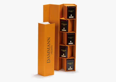 COFFRET "ATLAS" - coffret orange 5 thés assortis