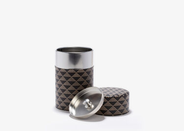 SANKAKKEI - black and white washi paper tea canister 100g