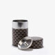 SANKAKKEI - black and white washi paper tea canister 100g