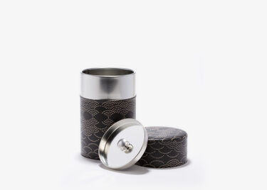 AIMAINA - black and white washi paper tea canister 100g