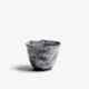 Rivage - hand brushed crackle porcelain grey tea bowl