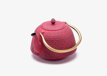 China cast iron teapot - Huashu 1,3 L - red