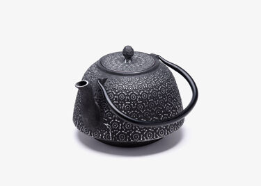 China cast iron teapot - Huashu 1,3 L - Black/silver