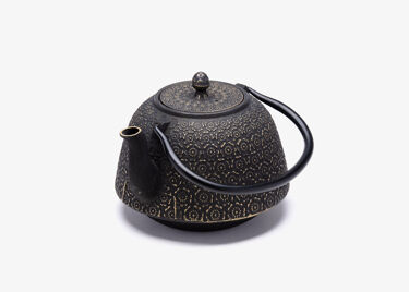 China cast iron teapot - Huashu 1,3 L - Black/gold