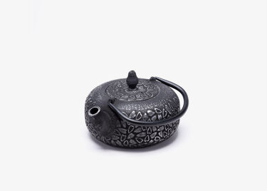 Théière Fonte de Chine - Yezi 0,6 L - noir/argent