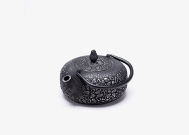 Chinese cast iron teapot - Yezi 0,6 L - black/silver