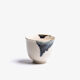 Brume - Bol à thé du Japon 15cl - noir et blanc en porcelaine