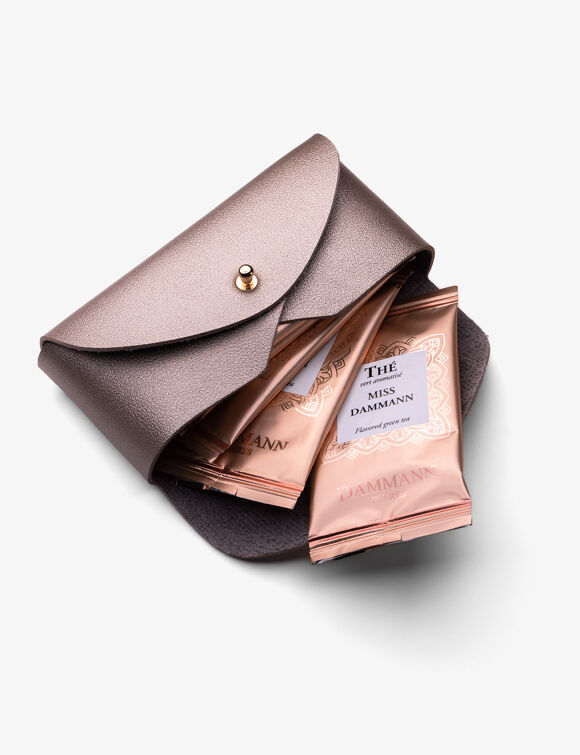 DAMMANN FRÈRES CAMEL TEA BAGS TRAVEL HOLDER