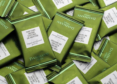 Té verde aroma natural de menta BIO, 24 bolsitas Cristal® envueltas