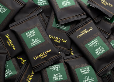 Thé vert parfumé jasmin BIO, 24 sachets Cristal® enveloppés