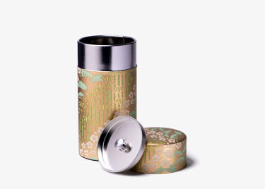 Sakura, gold washi paper tea canister 150g
