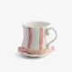 ALICE - pink striped cup & saucer