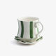 ALICE - Green striped cup & saucer