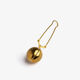 Perforated stainless steel teaspoon with tongs - gold titanium finish