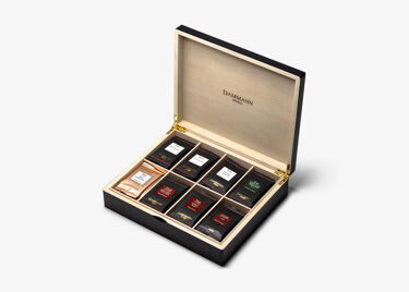 48 Cristal® tea bags in black wooden chest