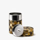 Shikaku - black checkerboard pattern washi paper tea canister