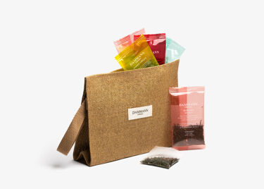 Pochette Sunrise, assortimento di 16 bustine Cristal® di tè e tè aromatizzati