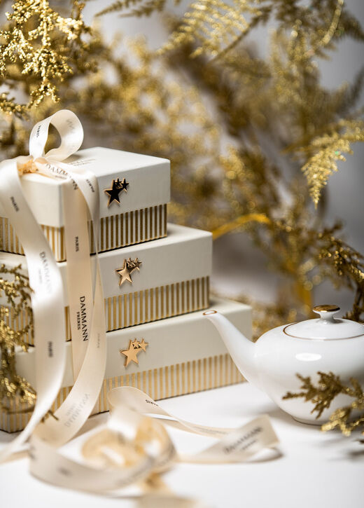 Coffret de thés Noël Christmas : 20 sachets cristal de thés et infusions  aromatisés de Noël - Dammann Frères
