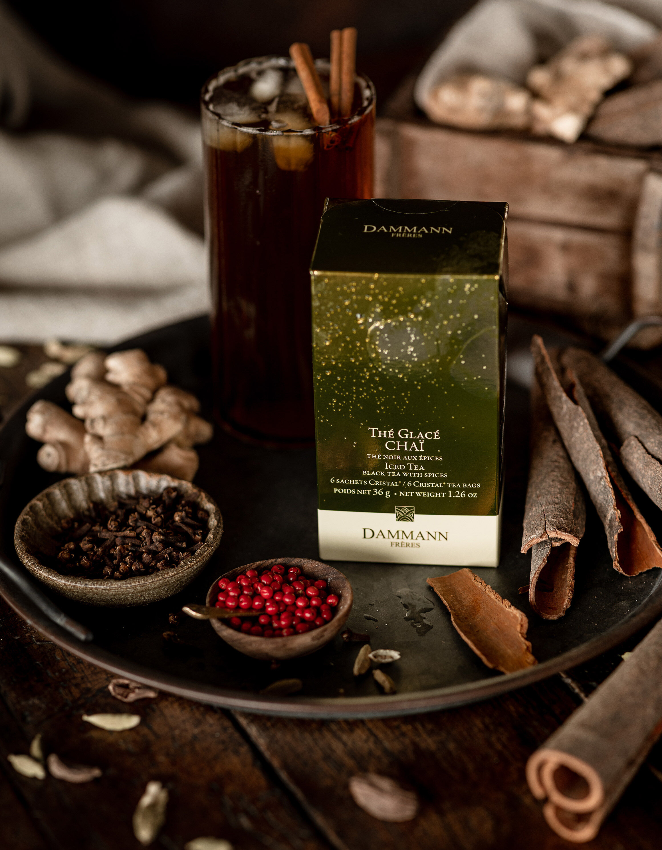Happy Green - box of 6 sachets for iced tea infusion