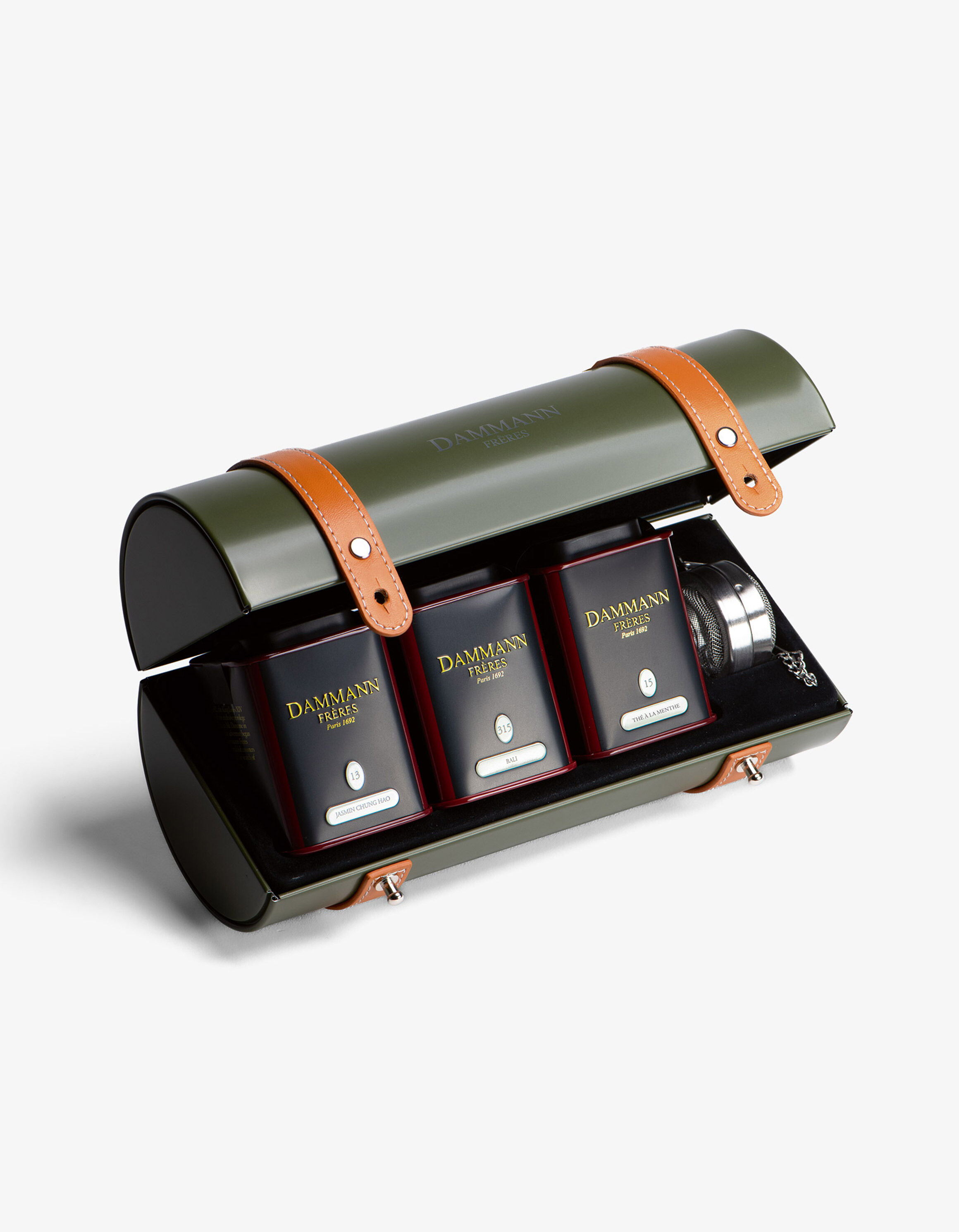 tea and herbal tea canisters in gift set